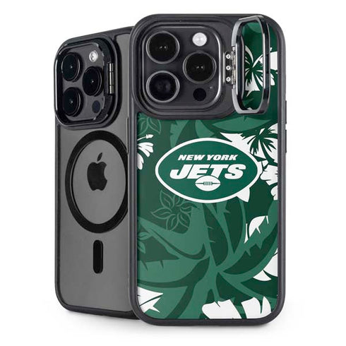 NFL New York Jets Tropical Print iPhone 16 Pro Kickstand Case